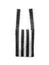 Nannacay Anna Mini Beaded Colour-block Bag In Black
