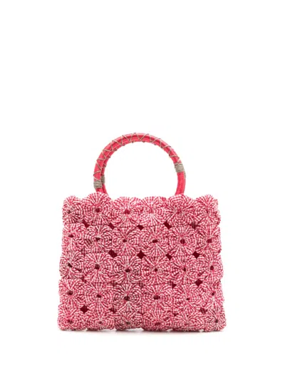 Nannacay Jade Check-print Mini Bag In Red