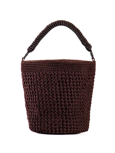 Nannacay Mel Crochet Tote Bag In Brown
