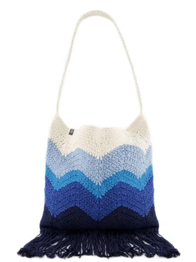 Nannacay Priya Hobo Bag - Blue - Cotton