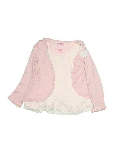 Pre-owned Nannette Kids' Cardigan Sweater In Pink