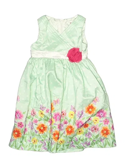 Pre-owned Nannette Kids' Dress In Green