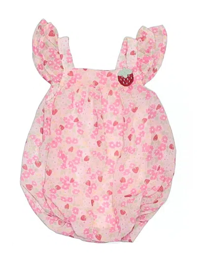 Pre-owned Nannette Babies' Short Sleeve Onesie In Pink