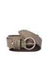 Nanni Leather And Metal Belt 4,00 Cm