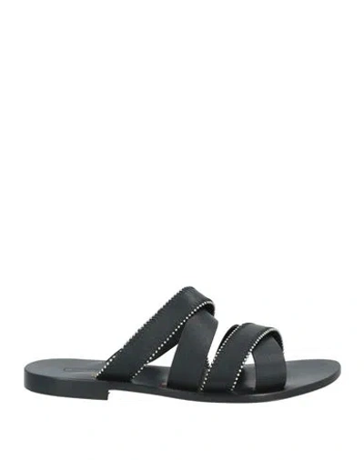 Nanni Woman Sandals Black Size 8 Leather