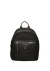 NANNINI FIRENZE LOGATE AND LEATHER FABRIC BAG FEMALE NANNINI FIRENZE 18483-NERGY BLACK