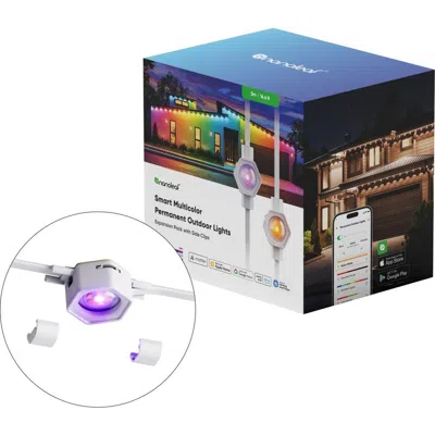 Nanoleaf Matter Smart Multicolor Permanent Outdoor Lights Expansion Pack With Side Clips 16.6ft