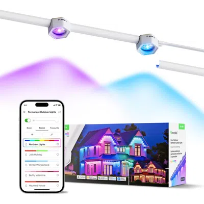 Nanoleaf Matter Smart Multicolor Permanent Outdoor Lights Smarter Kit With Cable Covers 49ft