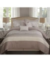 Nanshing Margret 7 Piece Comforter Set, California King In Camel