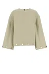 Nanushka Sand Wool Blend Oversize Anwen Blouse