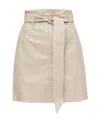 Nanushka A-line Belted Mini Skirt In Nude
