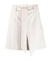 Nanushka A-shaped Mini Skirt In Nude