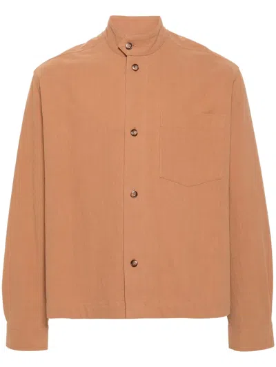 Nanushka Orange Abbas Shirt In Rust