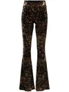 Nanushka Abstract-print Flared Trousers In Black