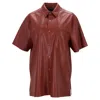 Nanushka Adam Faux-leather Shirt In Brown Polyester In Brown