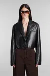 Nanushka Aidula Single-breasted Cropped Blazer In Black