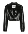 Nanushka Aidula Single-breasted Cropped Blazer In Black