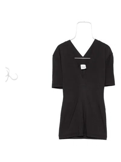 Nanushka Akka Short-sleeved Wool Top In Black