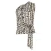 Nanushka Alegra Printed One-shoulder Top In Multicolor Viscose In Black
