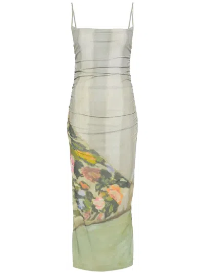 Nanushka Alexa Midi Dress In Green