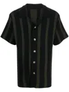 Nanushka Almar Striped Terry-cloth Shirt In Green