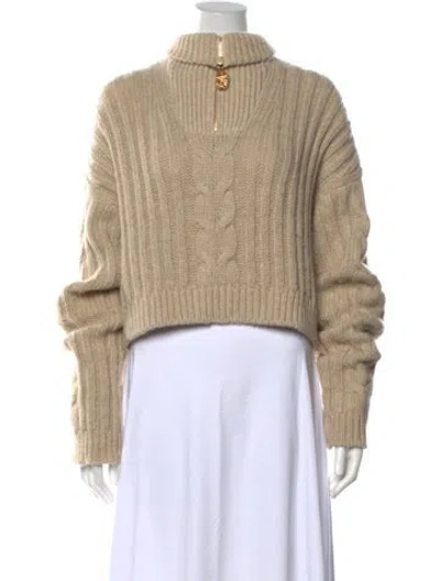 Pre-owned Nanushka Alpaca Turtleneck Sweater In Neutrals