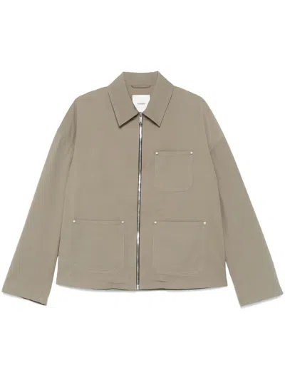 Nanushka Ambrus Shirt Jacket In Green