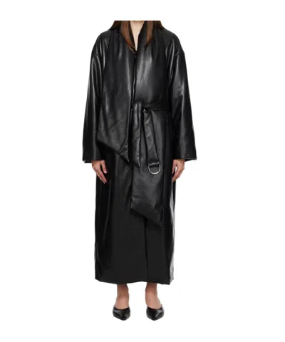 Nanushka Amelie Recycled-polyester Coat In Black
