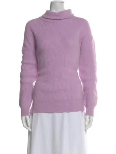 Pre-owned Nanushka Angora Turtleneck Sweater In Purple