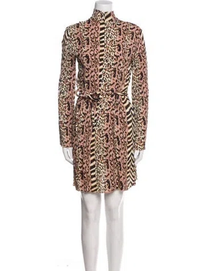 Pre-owned Nanushka Animal Print Mini Dress In Multi