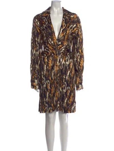 Pre-owned Nanushka Animal Print Mini Dress In Neutrals