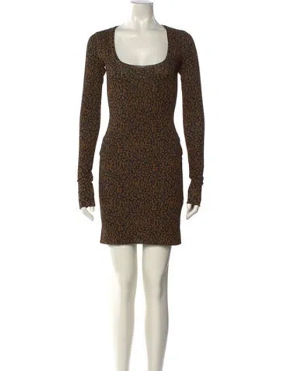 Pre-owned Nanushka Animal Print Mini Dress W/ Tags In Black
