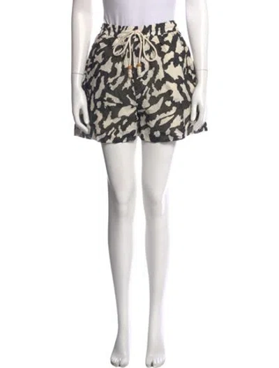 Pre-owned Nanushka Animal Print Mini Shorts In Neutral