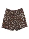 Nanushka Animal-print Shorts In Brown
