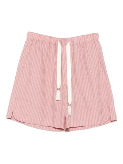 Nanushka Anish Striped Drawstring Shorts In Pink