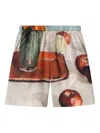 Nanushka Anne Elastic-waist Printed Shorts In Multi