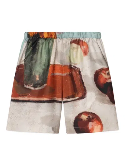 NANUSHKA ANNE ELASTIC-WAIST PRINTED SHORTS