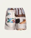 Nanushka Anne Silk Twill Shorts