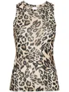 Nanushka Anneke Leopard-print Tank Top In Black