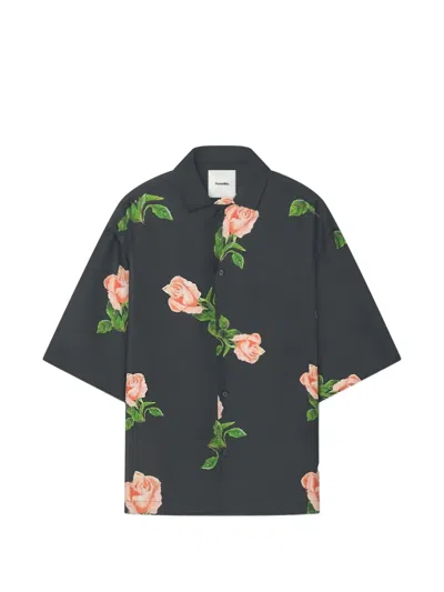 Nanushka Anwel Printed Shirt In Gray