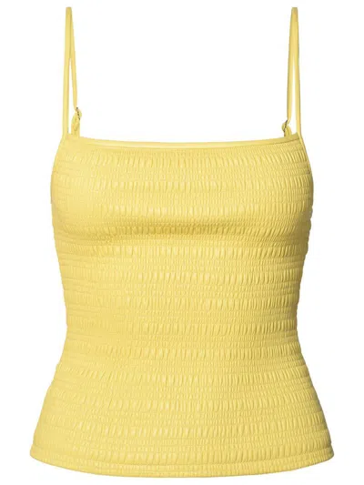NANUSHKA NANUSHKA 'ARENDA' TANK TOP IN LIME POLYURETHANE BLEND