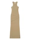 Nanushka Arisa Layered Maxi Dress In Nude