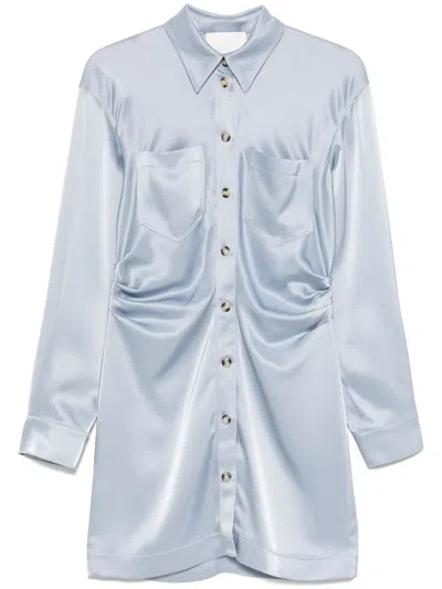Nanushka Arona Mini Dress In Blue