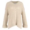 Nanushka Arwan Cable-knit Sweater In Beige Wool In Beige