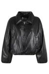 Nanushka Cropped Puffer Jacket In Black