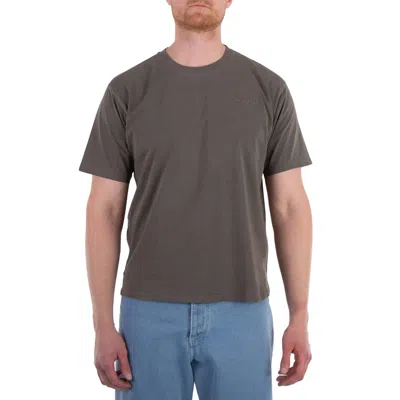 Nanushka Asphalt Reece Logo Cotton T-shirt In Brown