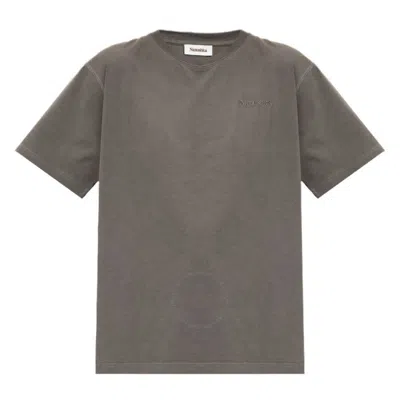 Nanushka Asphalt Reece Logo Cotton T-shirt In Gray
