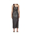 Nanushka Asymmetric Midi Dress In Black