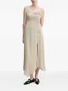 Nanushka Asymmetric Zip-up Dress In Neutral