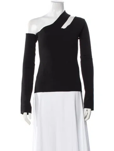 Pre-owned Nanushka Asymmetrical Long Sleeve Top In Multi